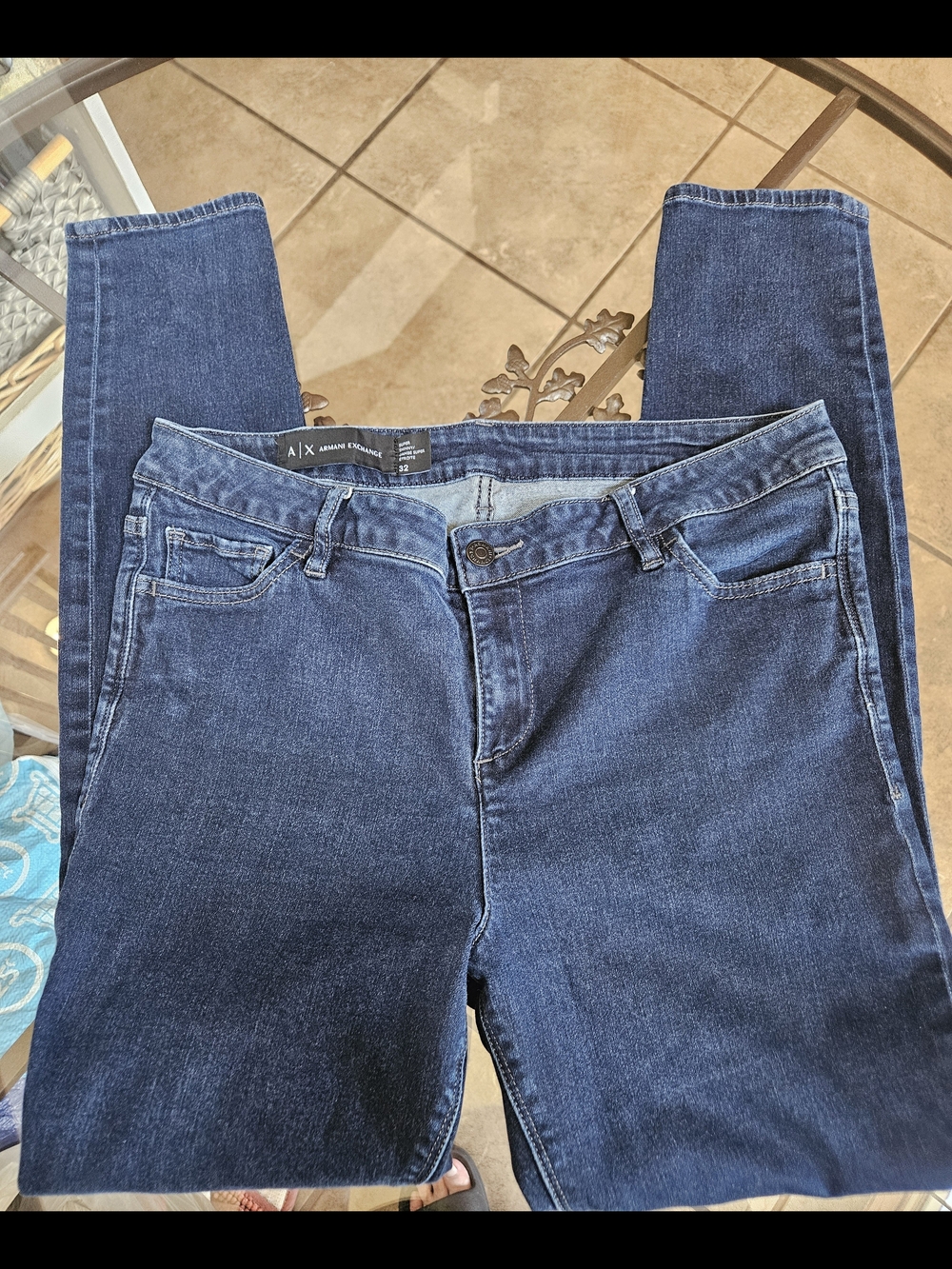A/X Armani Exchange Women's Dark Blue Stretchy Skinny Jeans Sz. 32